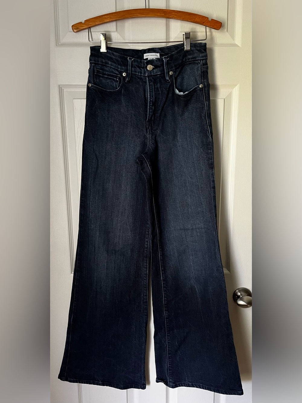 Good American Good Waist Palazzo Ultra Wide Leg Jeans